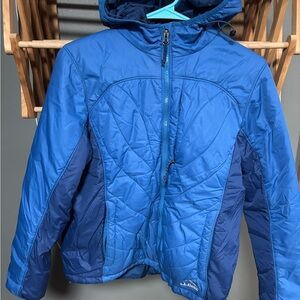L.L. Bean Womans Bright Blue Puffer Jacket